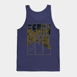 Istanbul, Turkey City Map Typography - Gold Art Deco Tank Top